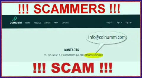 Coinumm swindlers mail