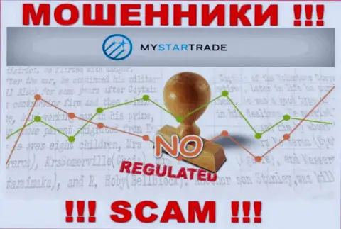 У MyStarTrade на информационном ресурсе не имеется инфы о регуляторе и лицензии конторы, значит их вообще нет