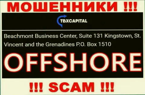 ТБХКапитал - это МОШЕННИКИТБИкс КапиталСпрятались в оффшоре по адресу Beachmont Business Center, Suite 131 Kingstown, Saint Vincent and the Grenadines