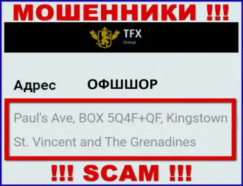 Не сотрудничайте с организацией TFXGroup  - указанные интернет мошенники сидят в оффшоре по адресу: Паулс Аве, БОКС 5Кью4Ф + КьюФ, Кингстаун, Сент-Винсент и Гренадины