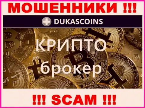 Сфера деятельности мошенников ДукасКоин - это Crypto trading, но имейте ввиду это кидалово !!!