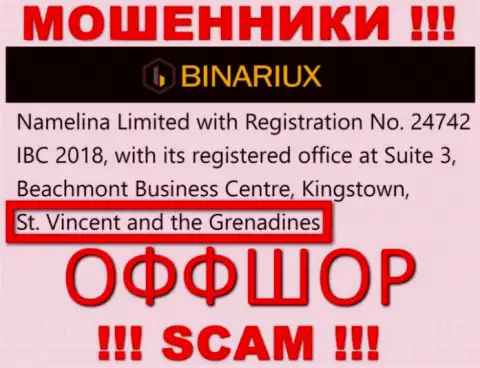 Binariux Net - ШУЛЕРА, которые зарегистрированы на территории - Saint Vincent and the Grenadines