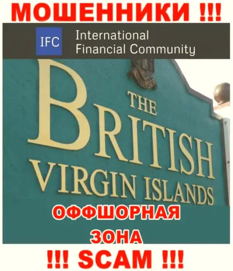 Официальное место регистрации ВМИФК на территории - British Virgin Islands
