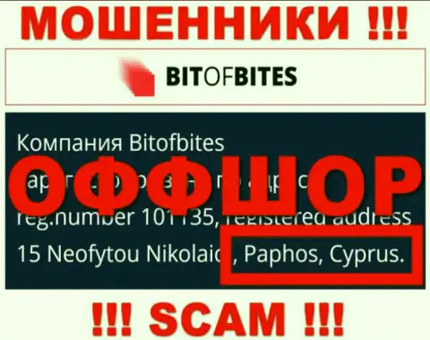 БитОф Битес - это мошенники, их адрес регистрации на территории Cyprus