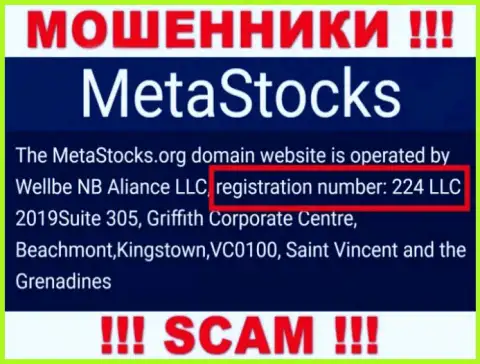 Регистрационный номер конторы МетаСтокс Орг - 224 LLC 2019