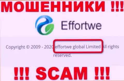 На сайте Еффортве365 Ком сообщается, что Effortwe Global Limited - это их юр. лицо, однако это не значит, что они добросовестны