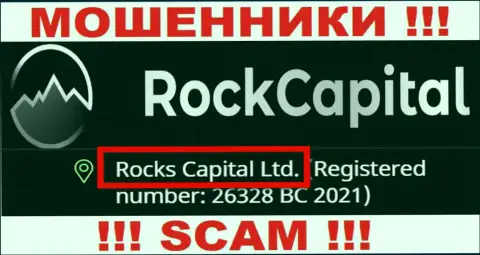Rocks Capital Ltd - данная организация владеет лохотроном RockCapital io