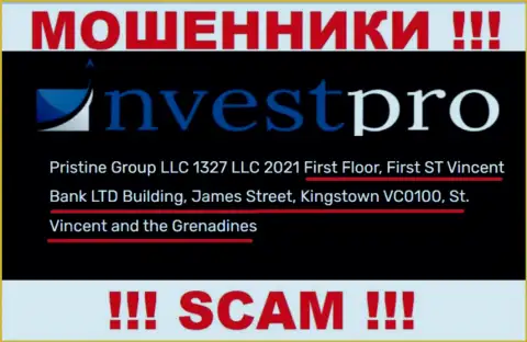 ЛОХОТРОНЩИКИ Pristine Group LLC присваивают денежные активы клиентов, пустив корни в оффшоре по следующему адресу: First Floor, First ST Vincent Bank LTD Building, James Street, Kingstown VC0100, St. Vincent and the Grenadines