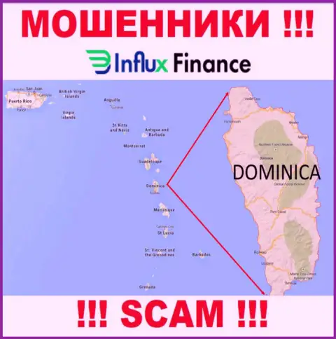 Контора InFluxFinance - это internet шулера, пустили корни на территории Dominica, а это оффшорная зона