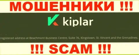 Адрес регистрации мошенников Kiplar в оффшоре - Beachmont Business Centre, Suite 76, Kingstown, St. Vincent and the Grenadines, данная инфа представлена на их онлайн-сервисе