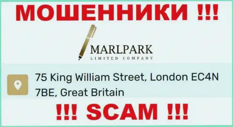 Юридический адрес MarlparkLtd, показанный на их web-портале - ложный, будьте очень внимательны !