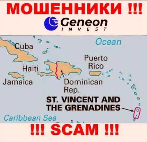 ГенеонИнвест зарегистрированы на территории - St. Vincent and the Grenadines, избегайте взаимодействия с ними
