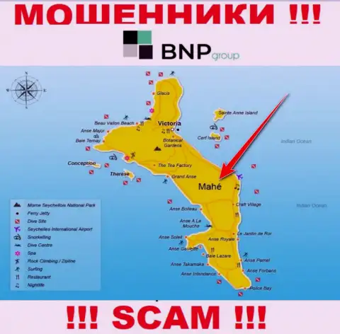 БНПГрупп зарегистрированы на территории - Mahe, Seychelles, избегайте сотрудничества с ними